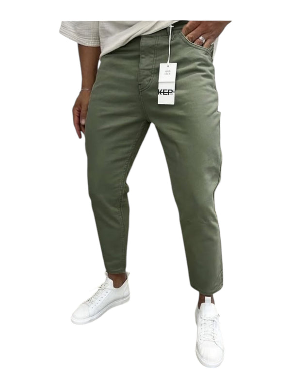 Boyfriend Jeans - Olive Green