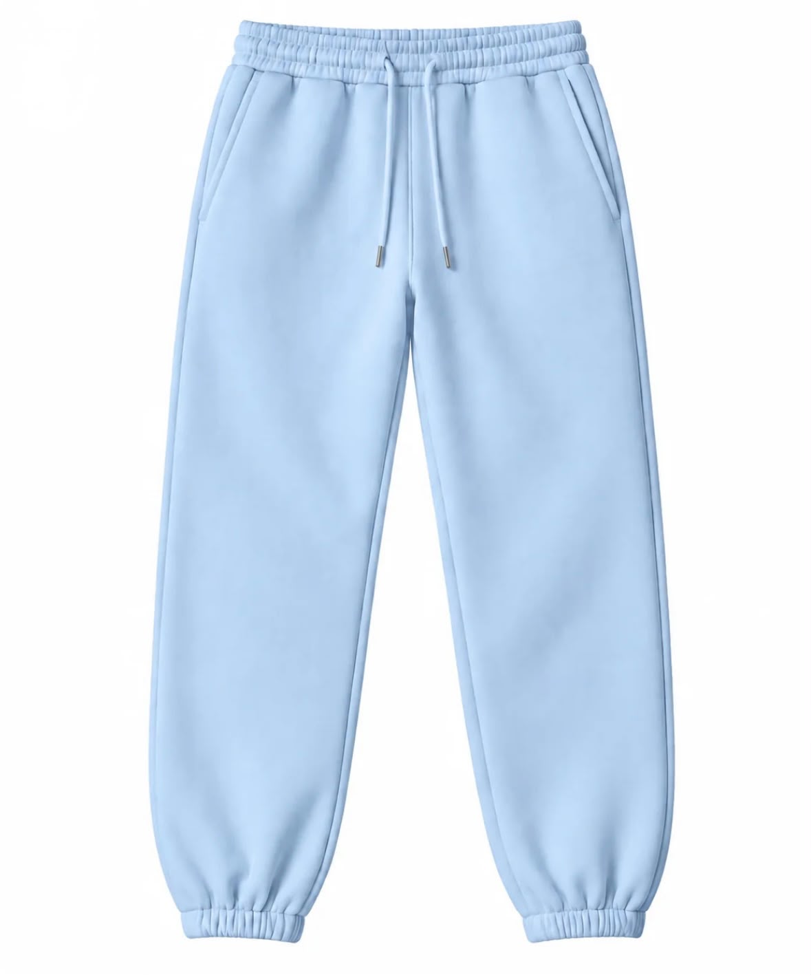 Pink unisex jogger sweatpants with drawstring waist