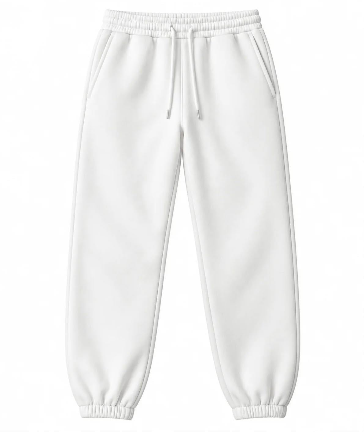 Gray unisex jogger sweatpants with drawstring waist