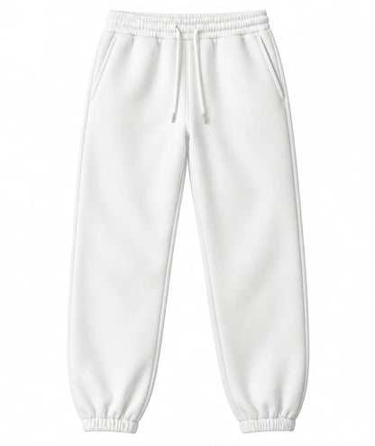 Gray unisex jogger sweatpants with drawstring waist