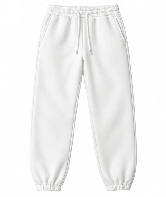 Gray unisex jogger sweatpants with drawstring waist